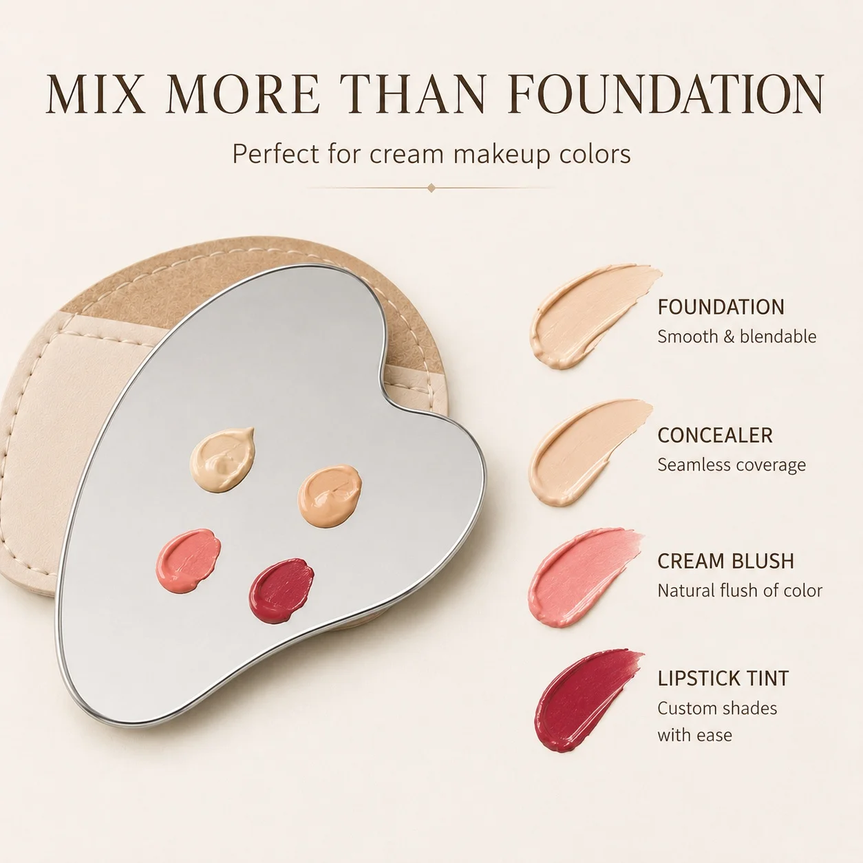 Beauty Makeup Tool - لوحة خلط مكياج على شكل قلب