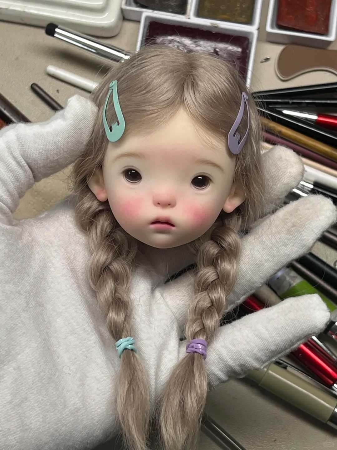 Beauty Makeup For Girl - SD BJD دمية 1/6 Landoudou رئيس