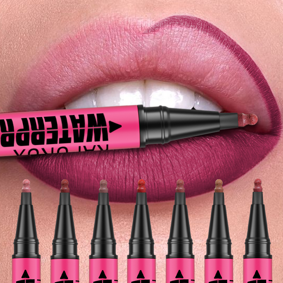 Lip Liner Pencil - 1 قطعة ماتي السائل 12-لون قلم