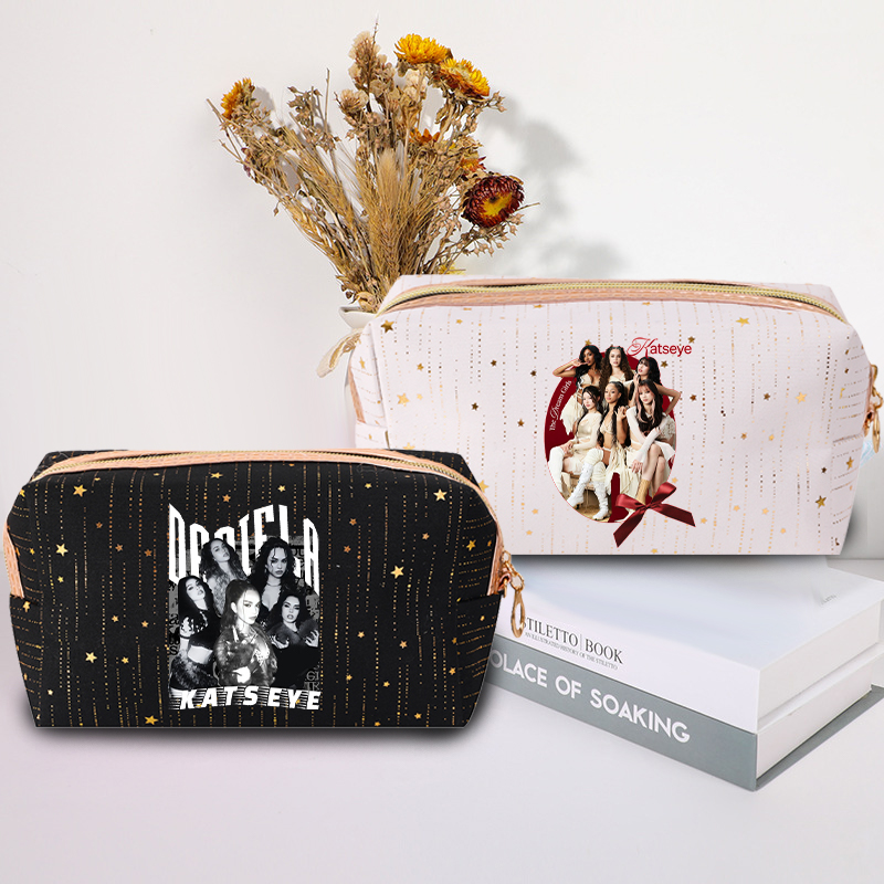 Beauty Makeup Bag - موضة K POP K-KATSEYE حقيبة مستحضرات