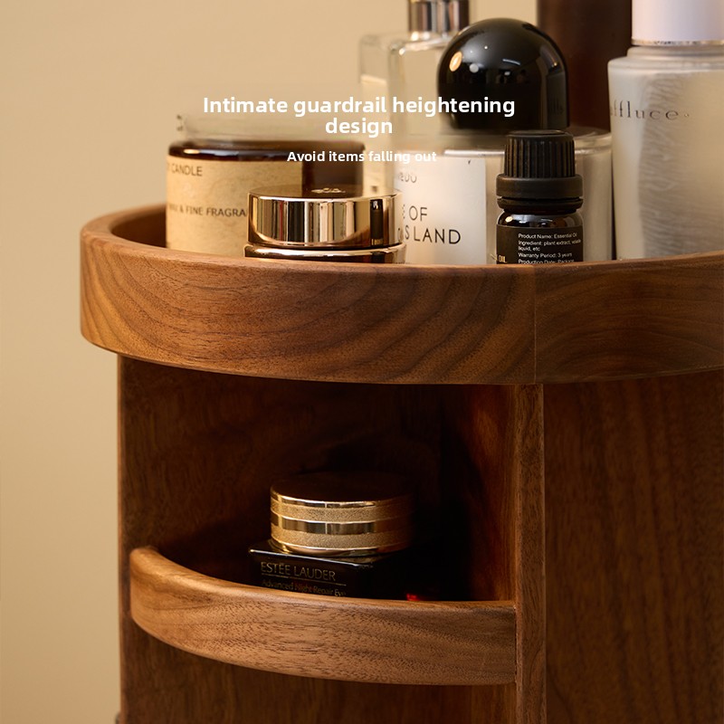 منظم مكياج دوار من الخشب الصلب - مراجعة Beauty Makeup Table وسعره