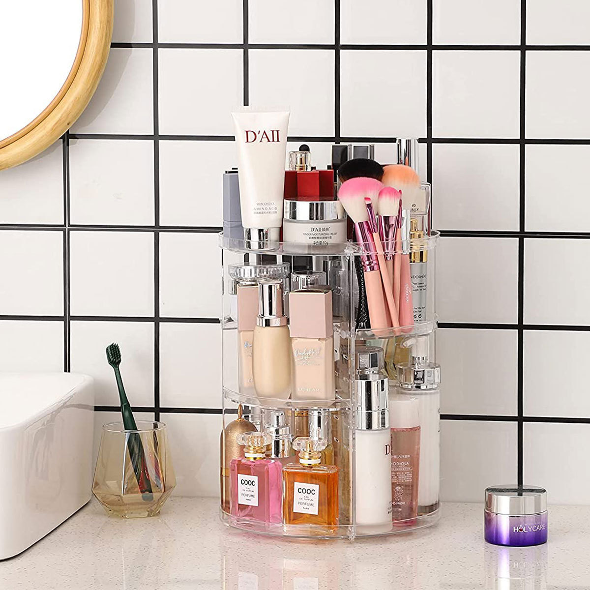 رف تخزين مستحضرات التجميل دوار - مراجعة Beauty Makeup Table وسعره