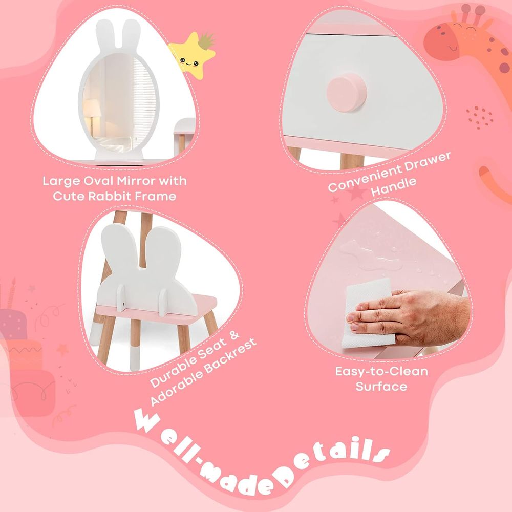 طاولة مكياج للأطفال بتصميم أرن - مراجعة Beauty Makeup Table وسعره