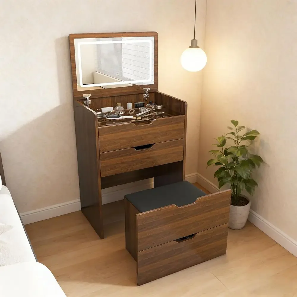 طاولة تجميل 3 في 1 مع مرآة مضا - مراجعة Beauty Makeup Table وسعره