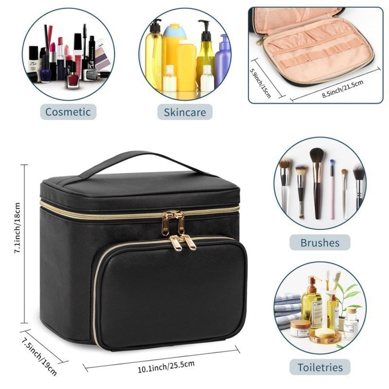 حقيبة مكياج كبيرة الحجم مقاومة - مراجعة Beauty Makeup Bag وسعره