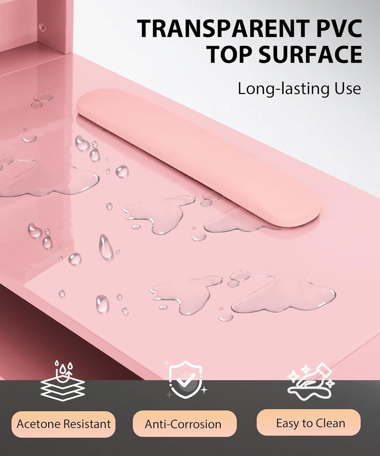 طاولة أظافر وردية لفني الأظافر - مراجعة Beauty Makeup Table وسعره
