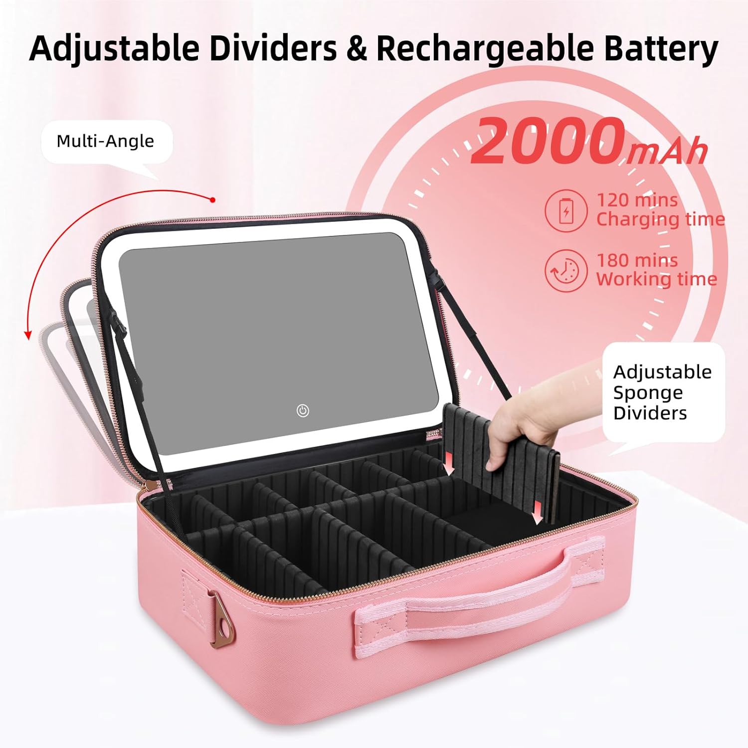 حقيبة مكياج كبيرة السعة 15''×1 - مراجعة Beauty Makeup Bag وسعره