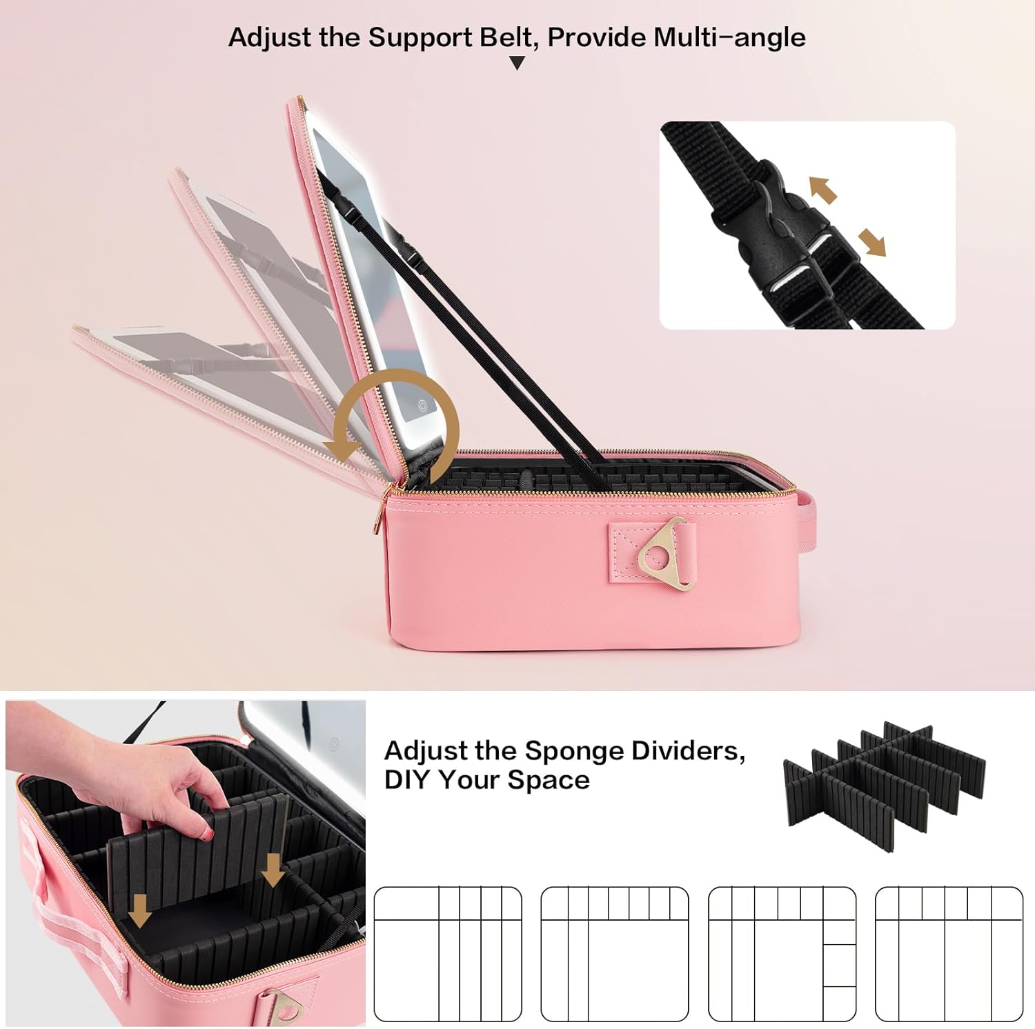 حقيبة مكياج كبيرة السعة 15''×1 - مراجعة Beauty Makeup Bag وسعره